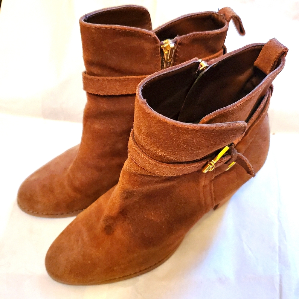 Ralph Lauren leather mini heel boots